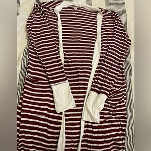 Magic Fit size medium maroon striped cardigan